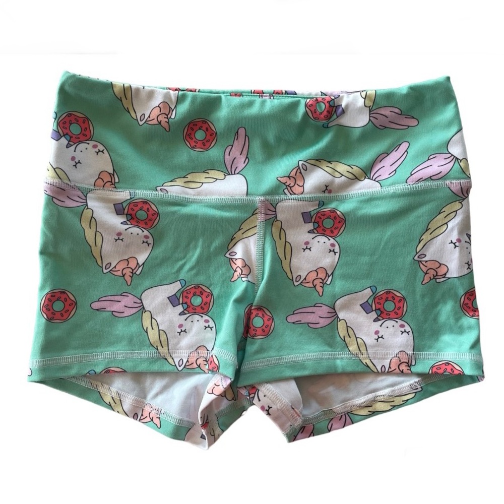 FLEO DNDL Unicorn Doughnut CrossFit Booty Shorts Colab!!/ small